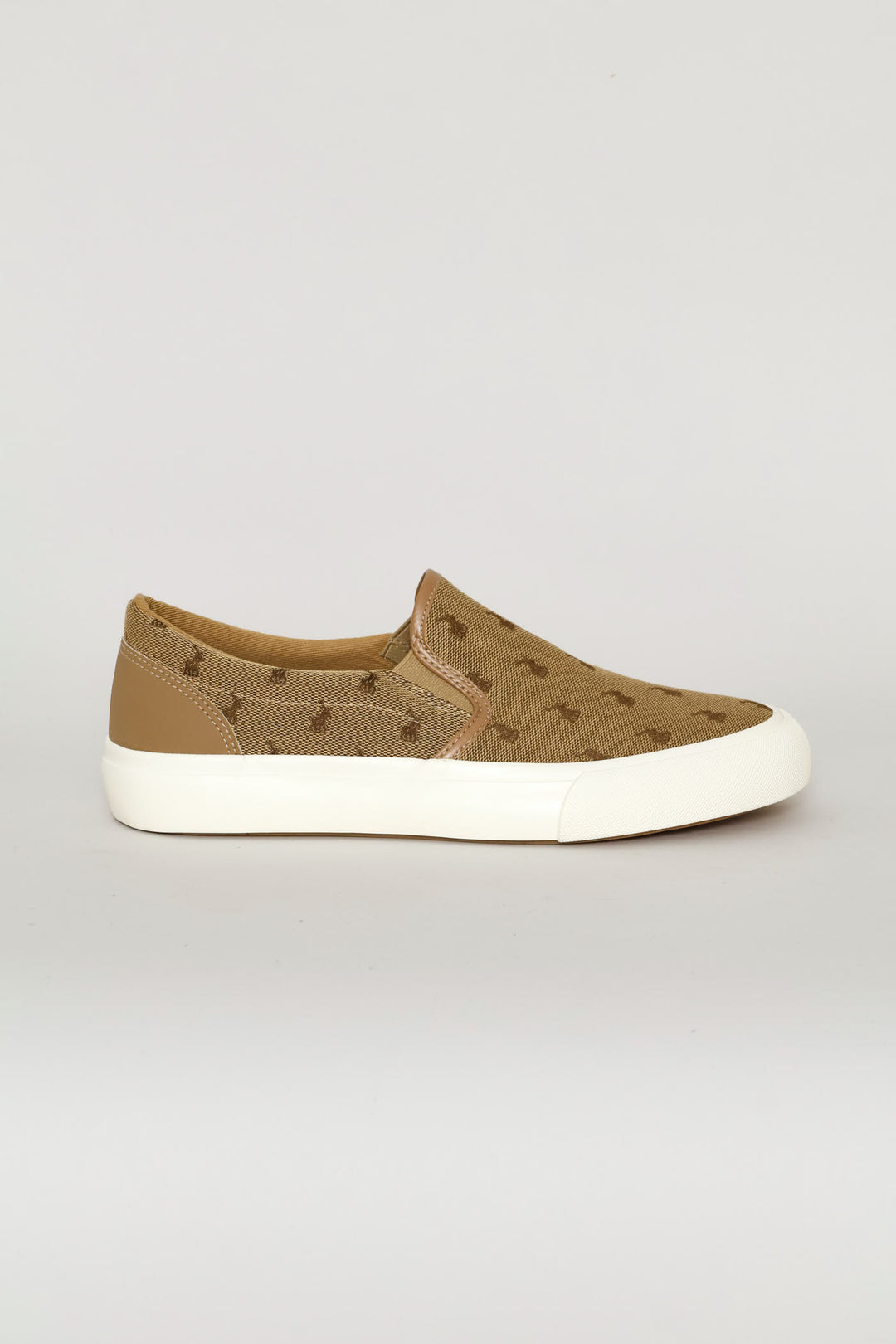 Jacquard Monogram Slip On Sneaker - Stone