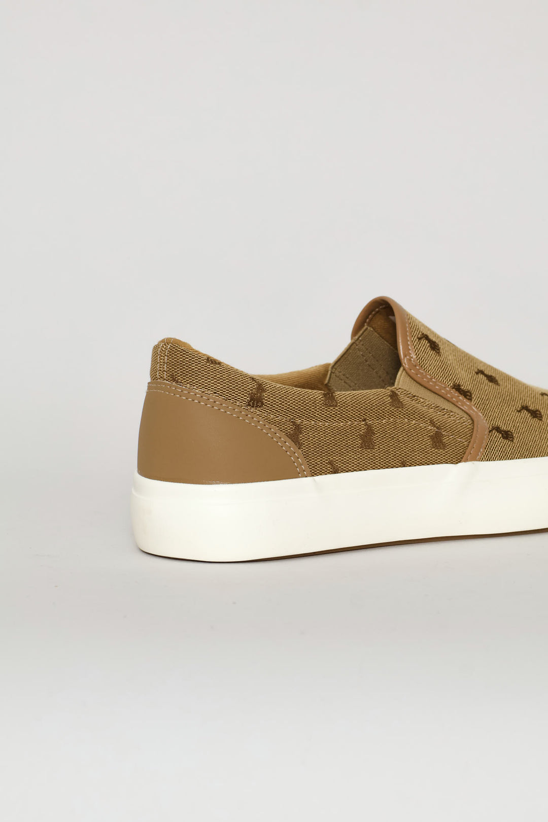 Jacquard Monogram Slip On Sneaker - Stone