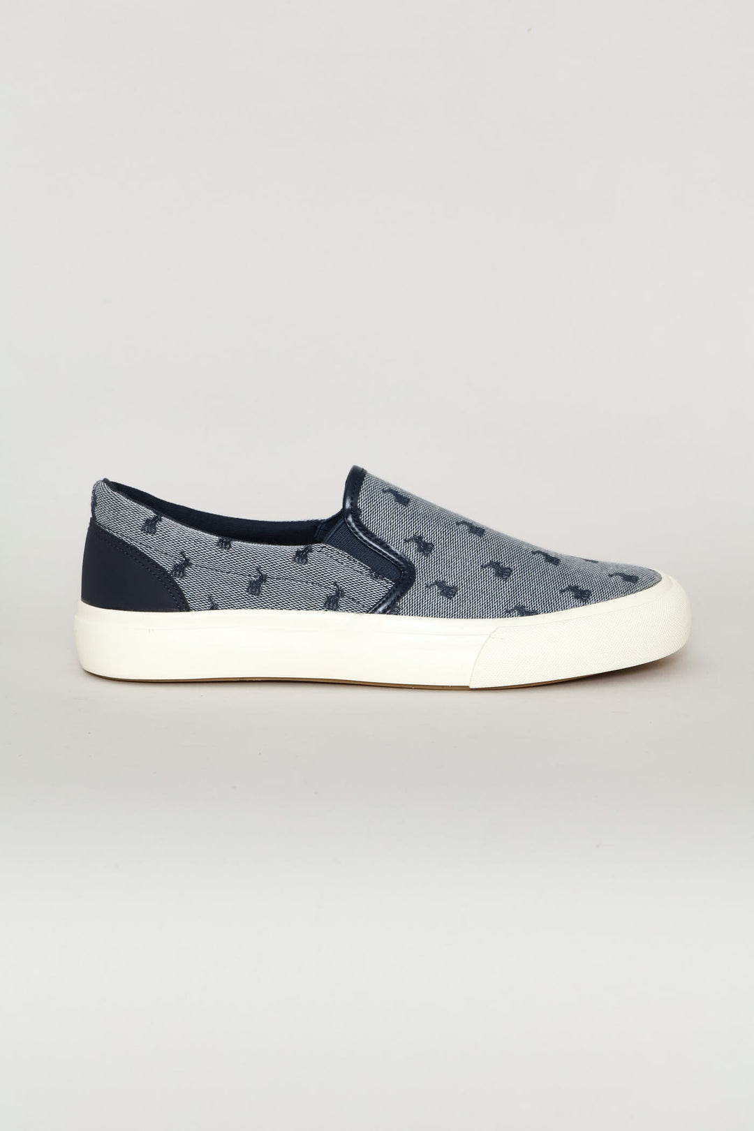 Jacquard Monogram Slip On Sneaker - Navy