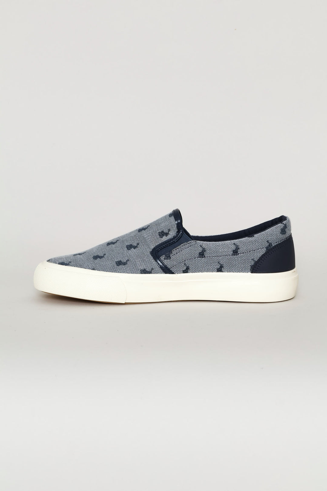 Jacquard Monogram Slip On Sneaker - Navy
