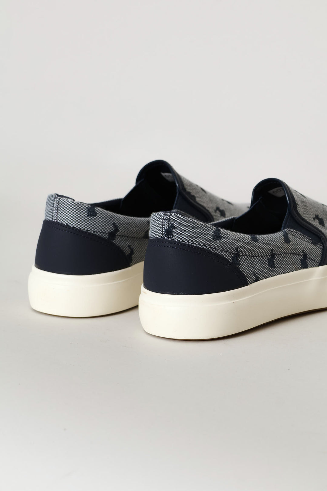 Jacquard Monogram Slip On Sneaker - Navy