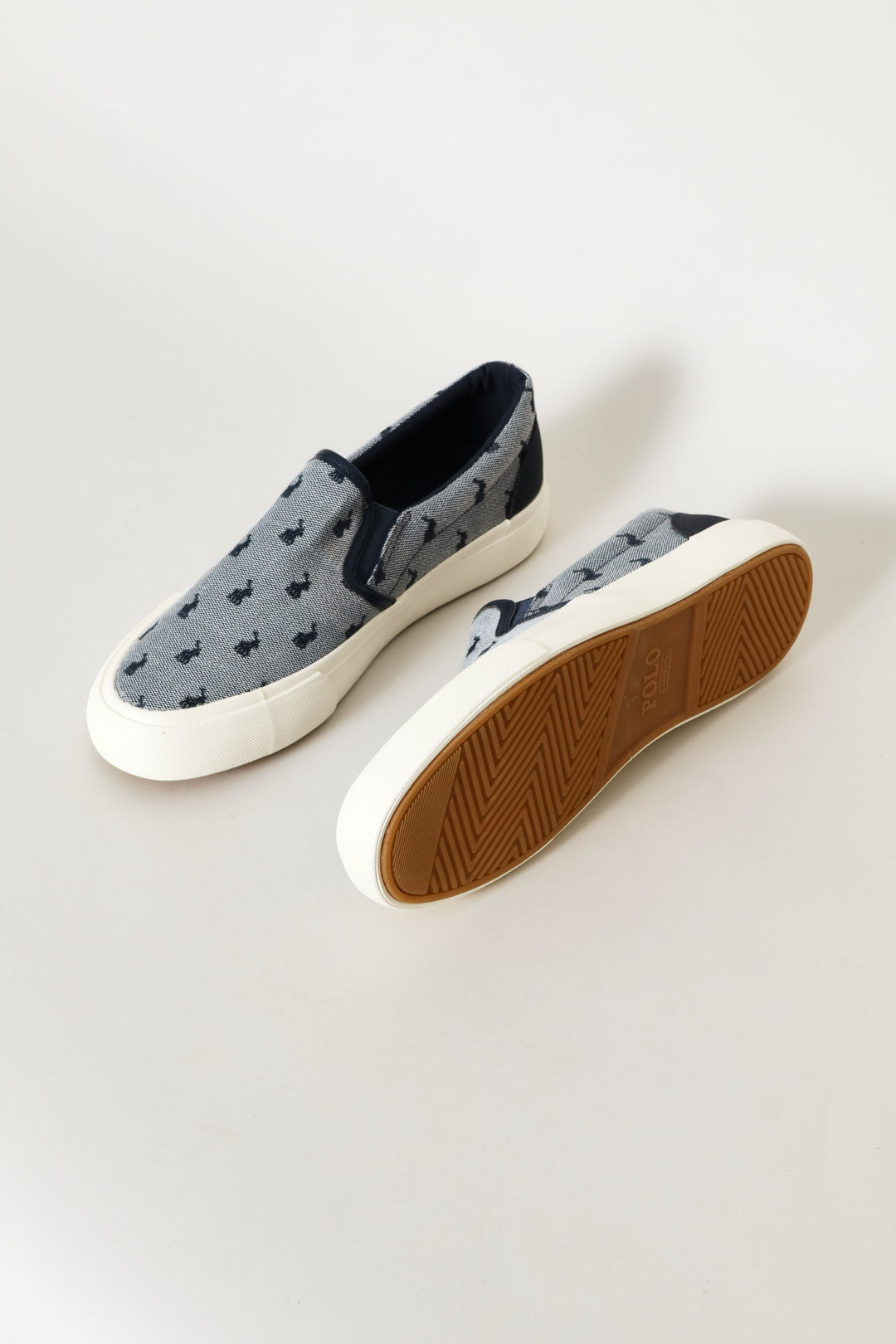 Jacquard Monogram Slip On Sneaker - Navy