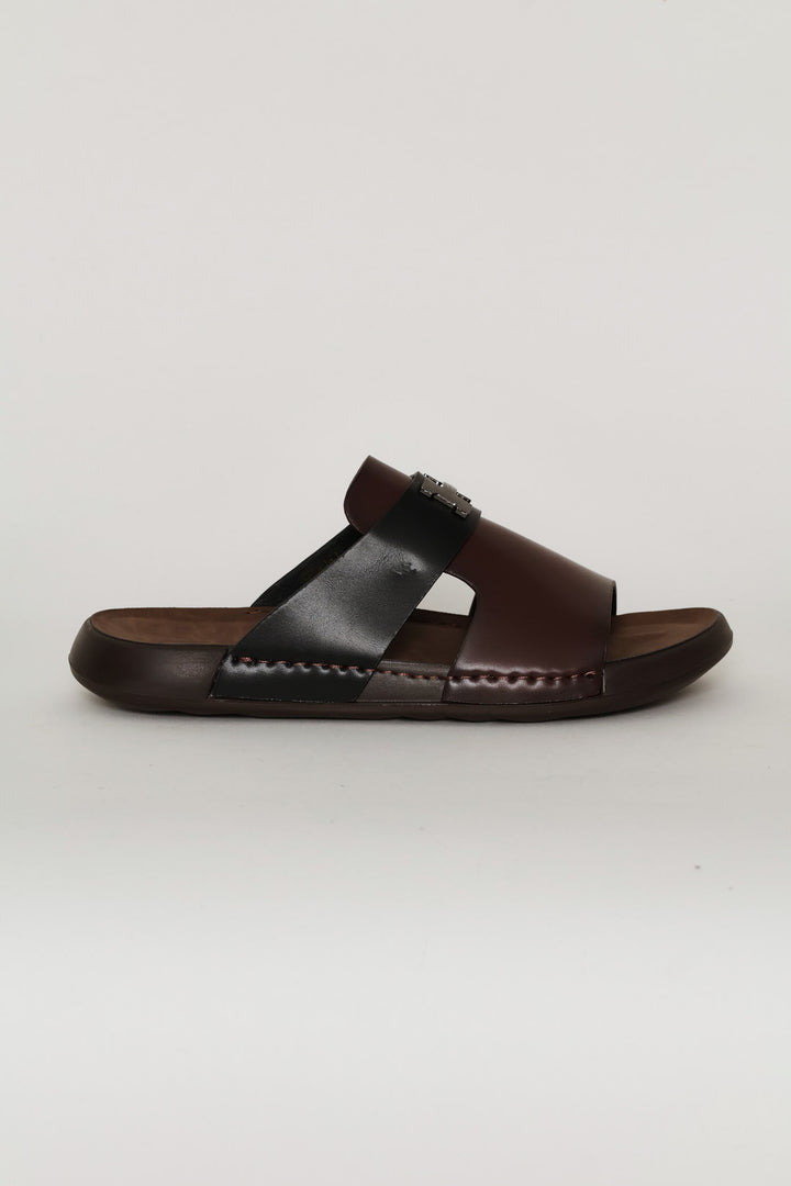 Trim Detail Comfort Sandal - Brown