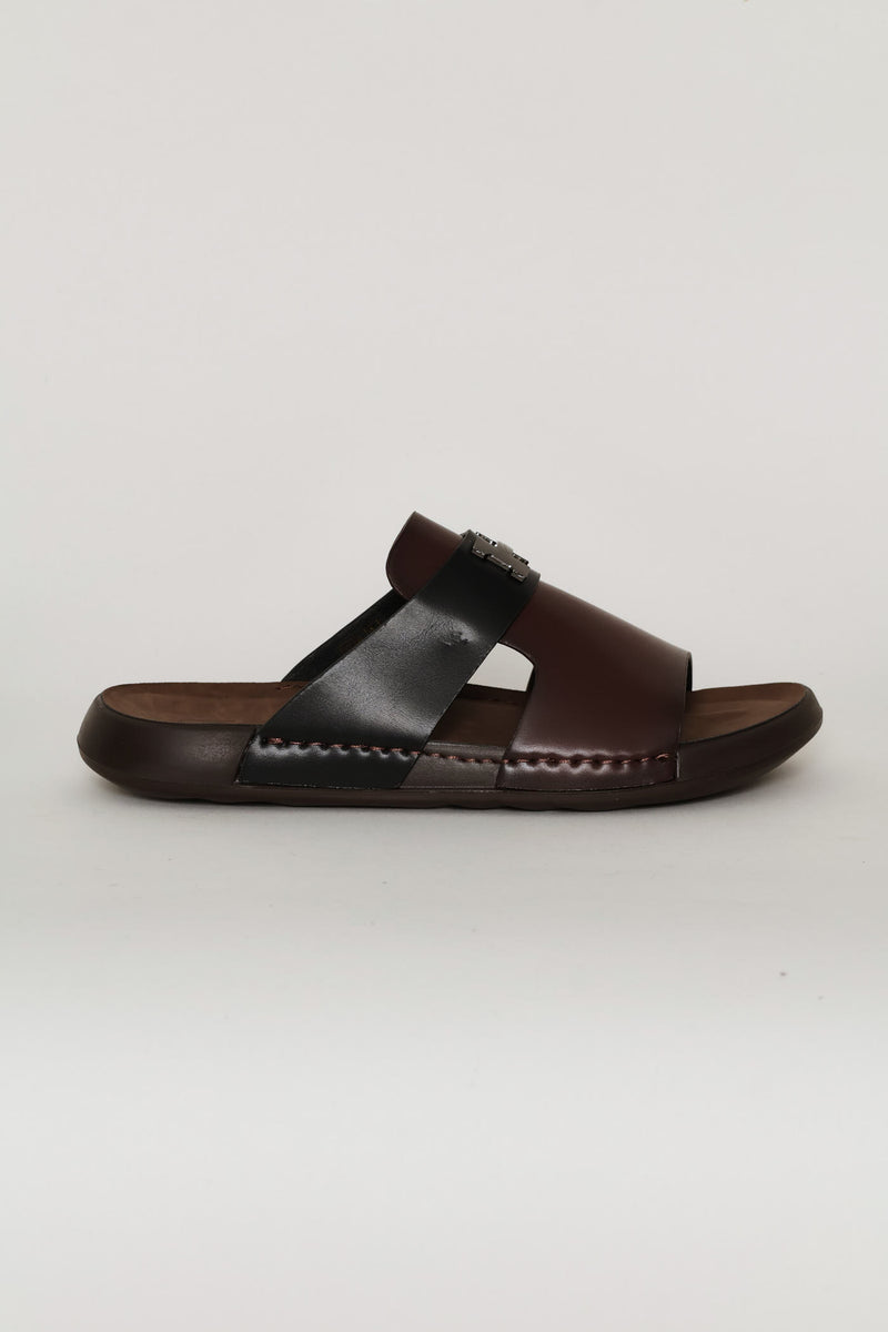 Trim Detail Comfort Sandal - Brown