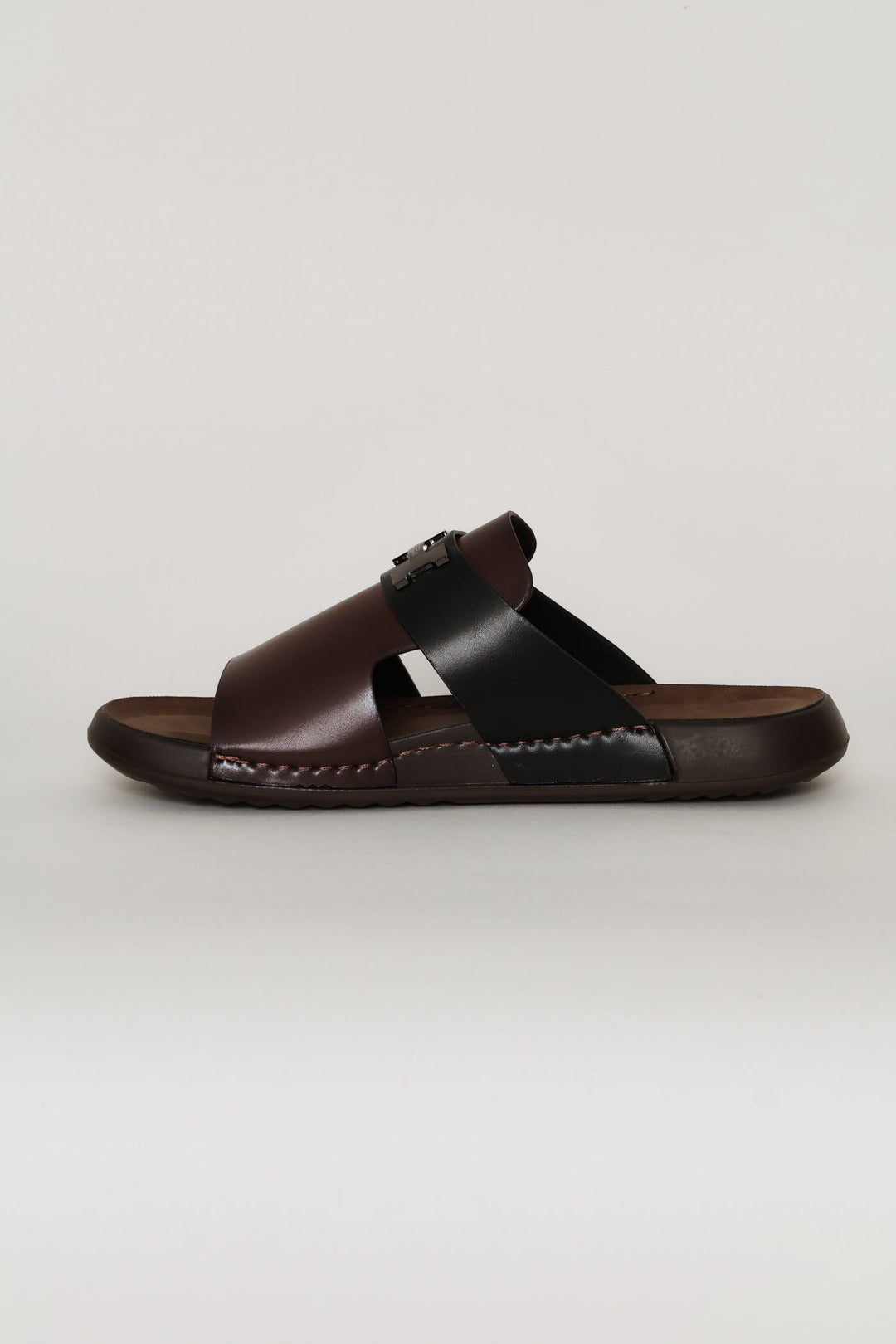 Trim Detail Comfort Sandal - Brown