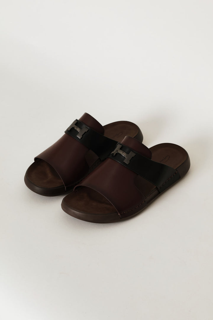 Trim Detail Comfort Sandal - Brown