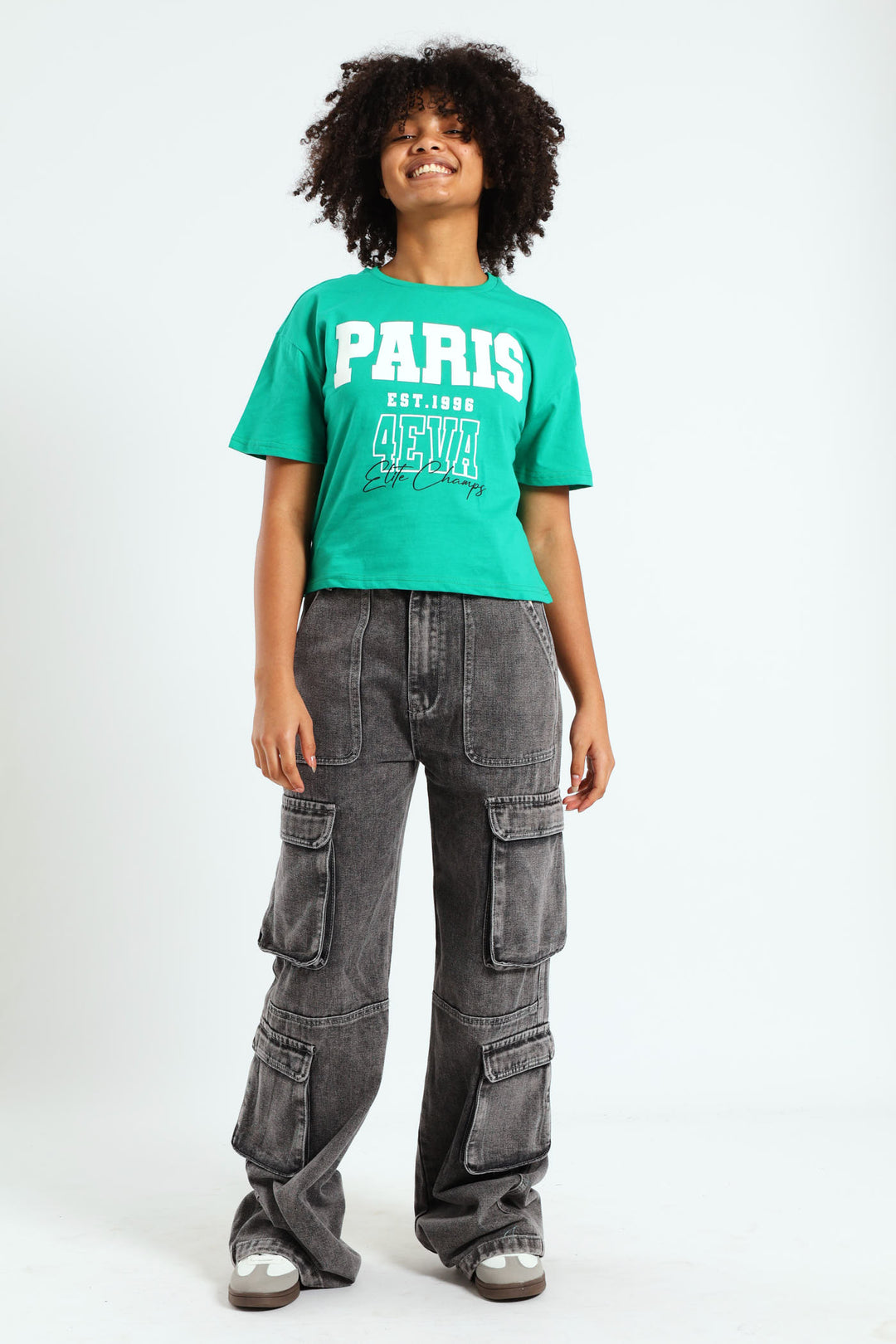 Girls Boxy Paris Tee - Mint