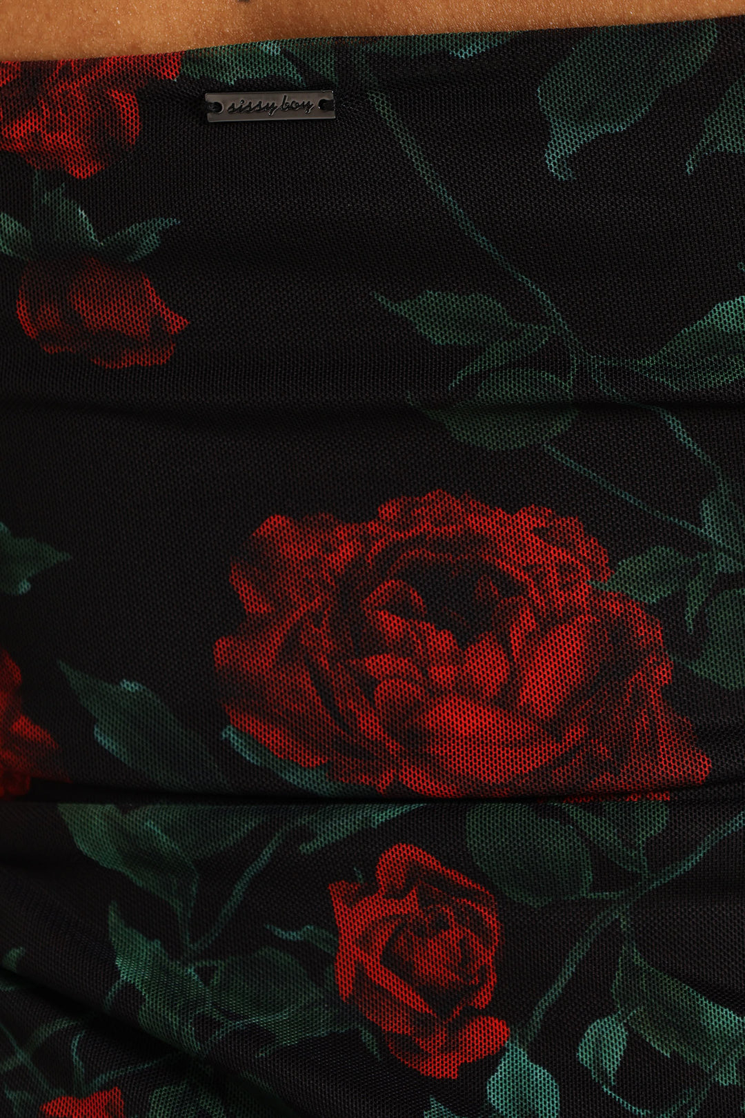 Mini Dress With Ruching And An Underbust Cutline - Black