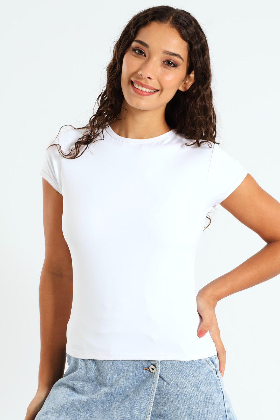Skin Tight Basic Tee - White