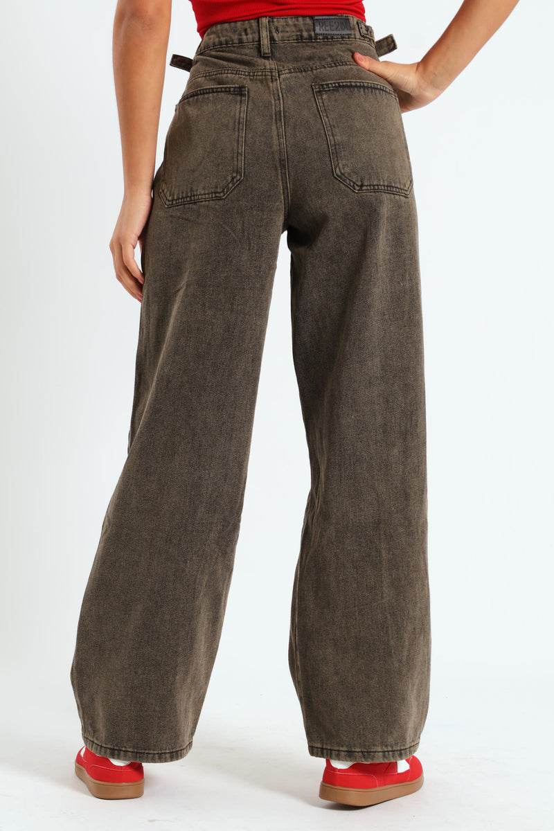 Worker Barrel Jean - Black/Brown