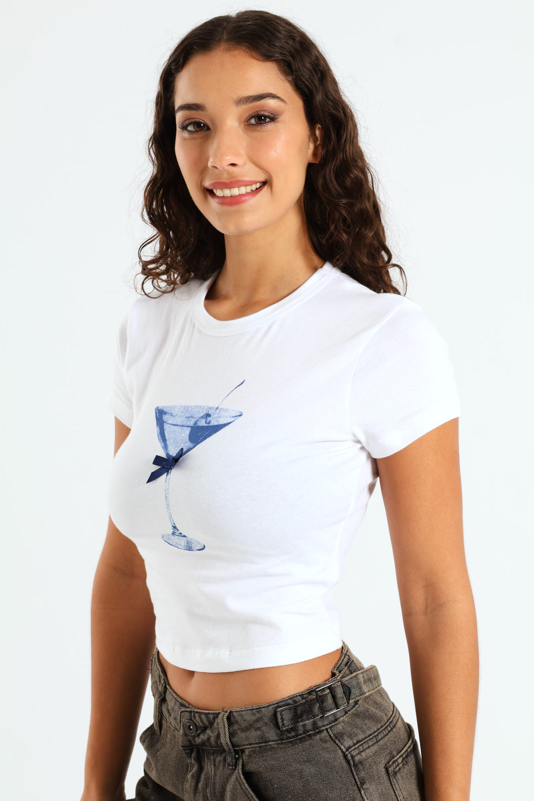 Bowtini Baby Tee - White