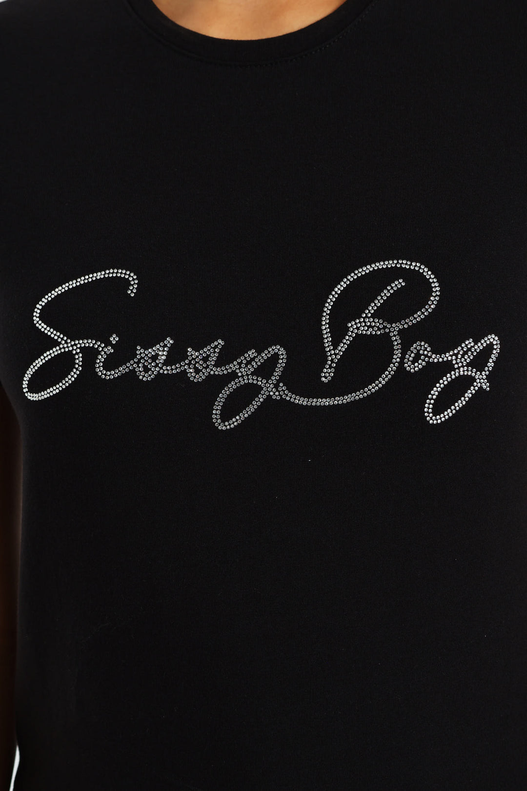Regular Fit Multi-Technique Logo Top - Black