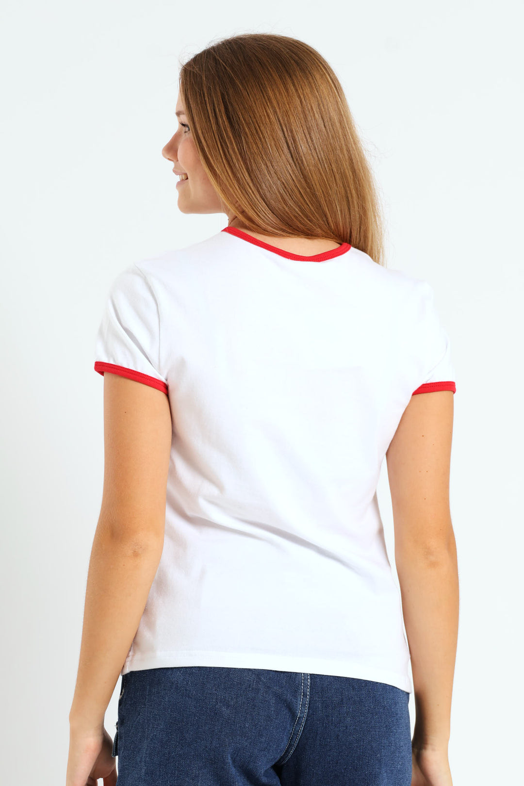 Girls Mickey Ringer Tee - White