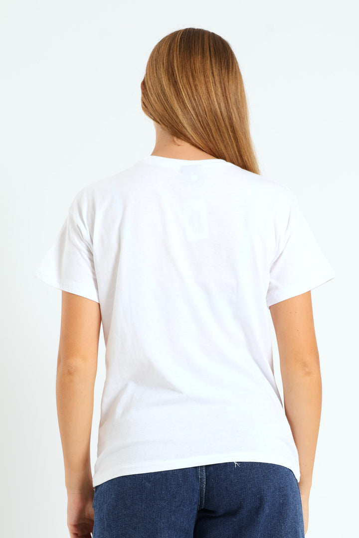 Girls Reverse Sequin Heart Top - White