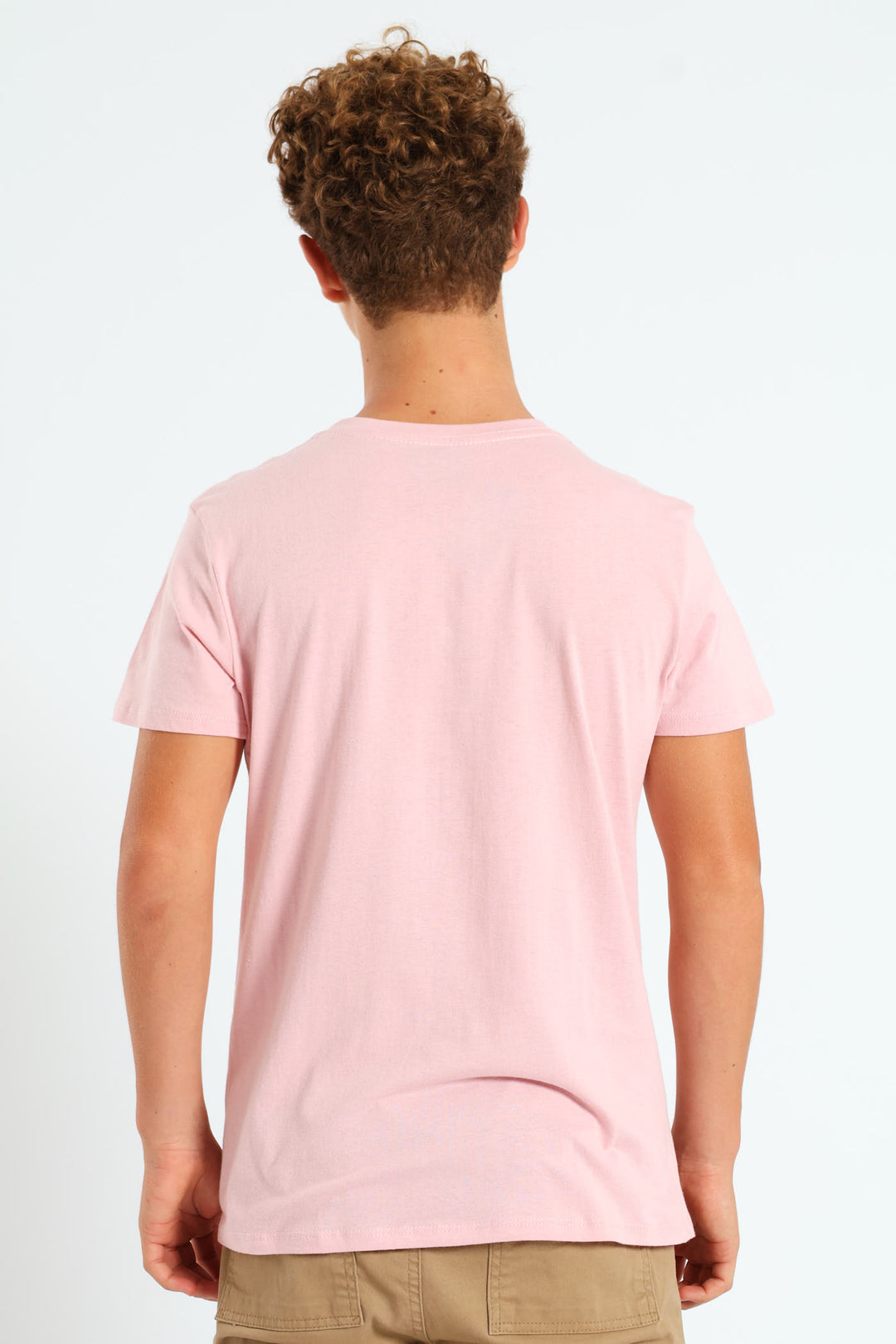 Boys Palm Tree Print Tee - Pink