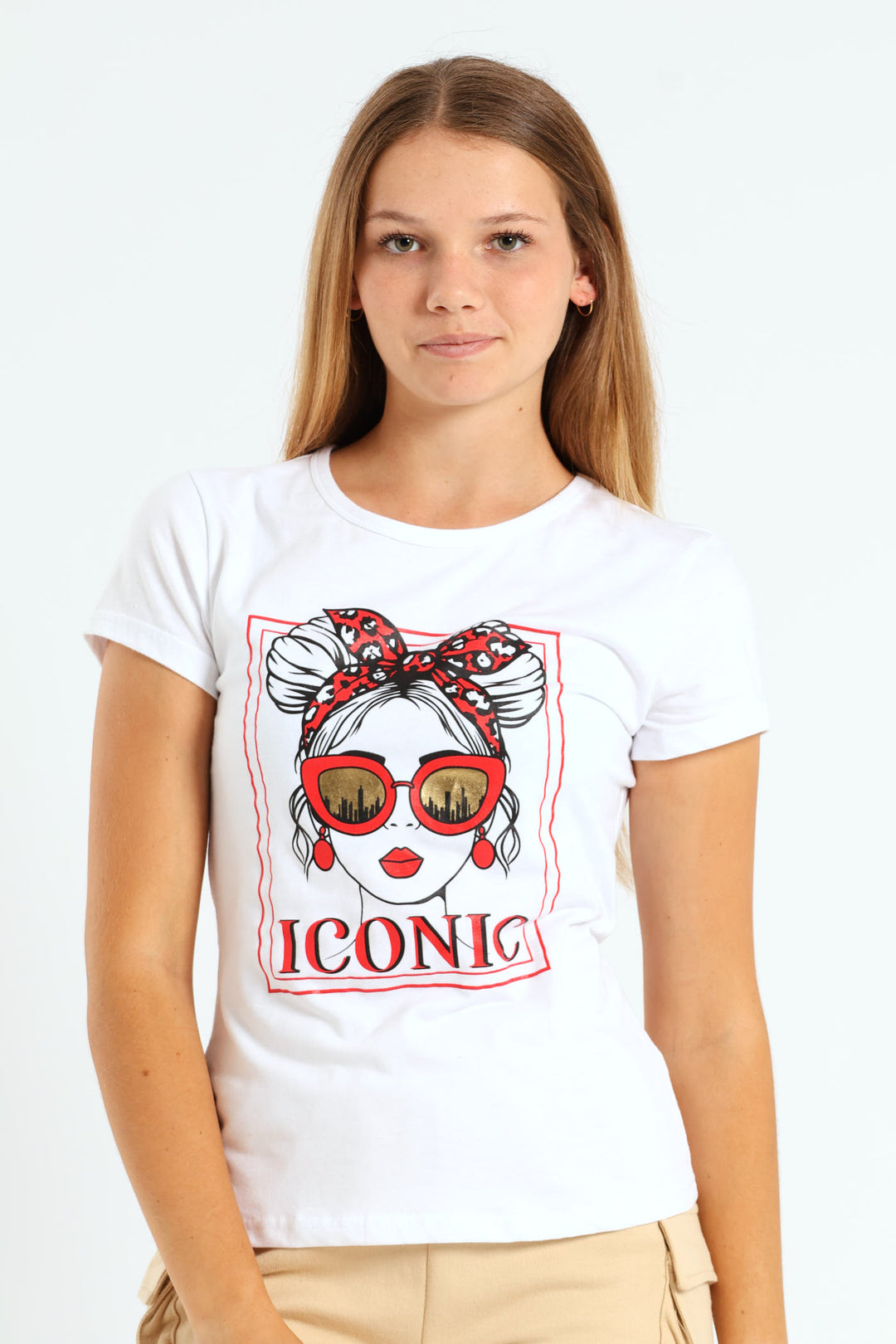 Girls Valentine Tee - White