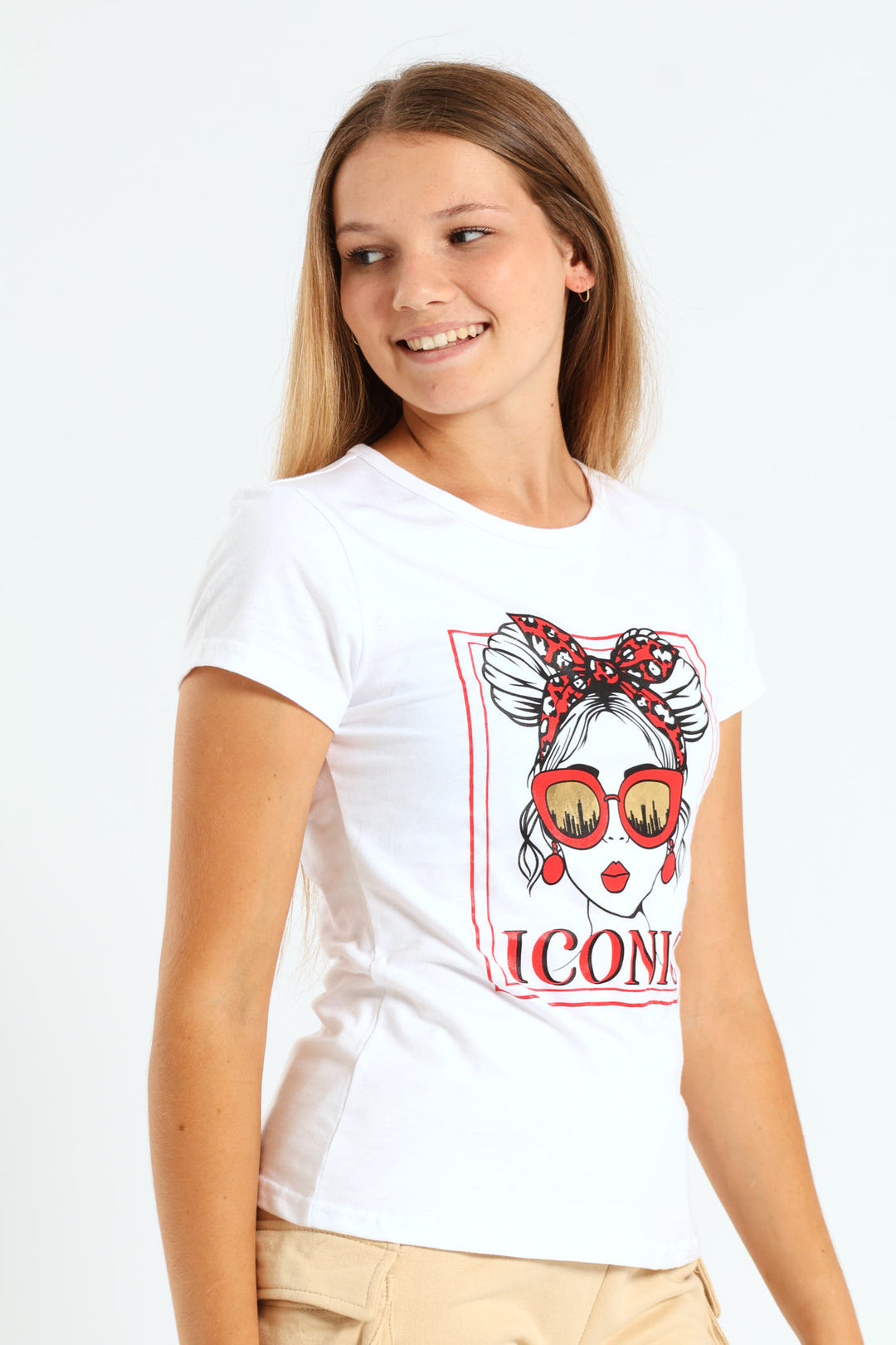 Girls Valentine Tee - White
