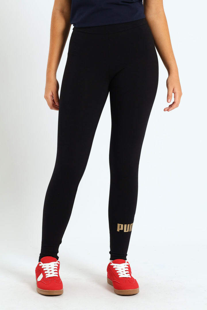 Girls Essential Logo Leggings - Black