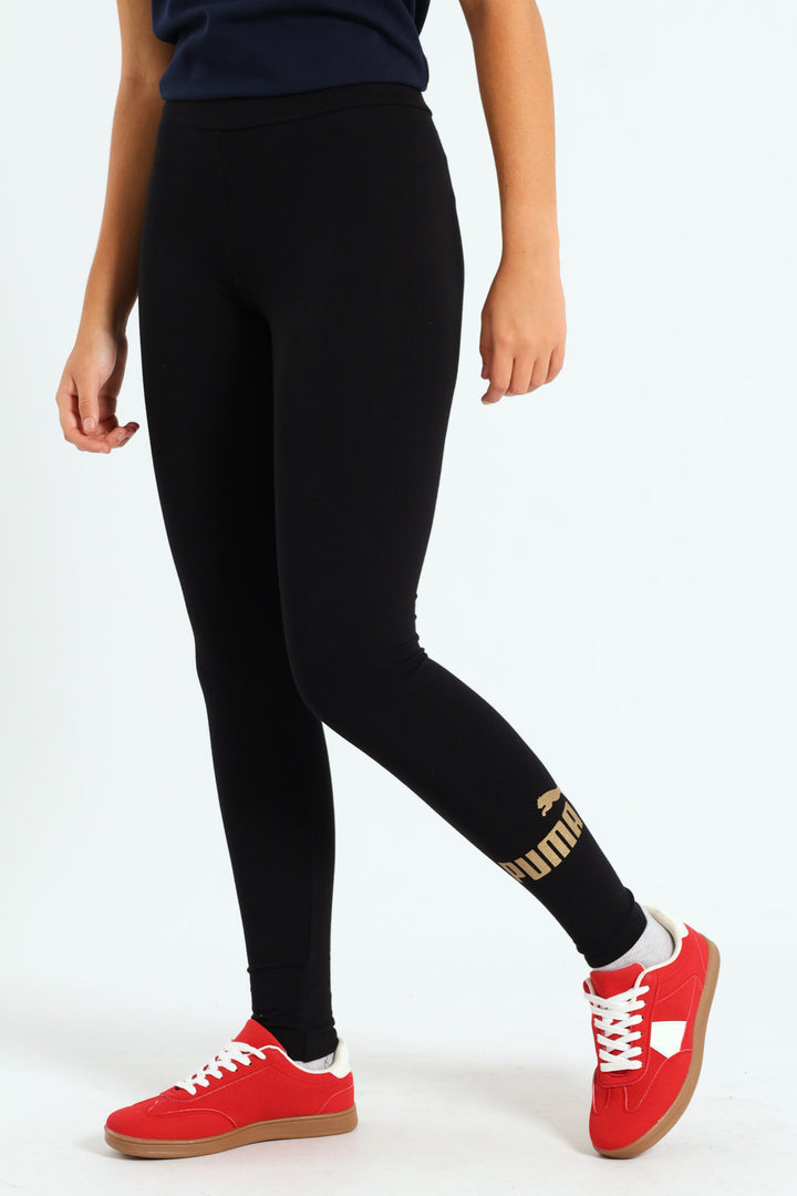 Girls Essential Logo Leggings - Black