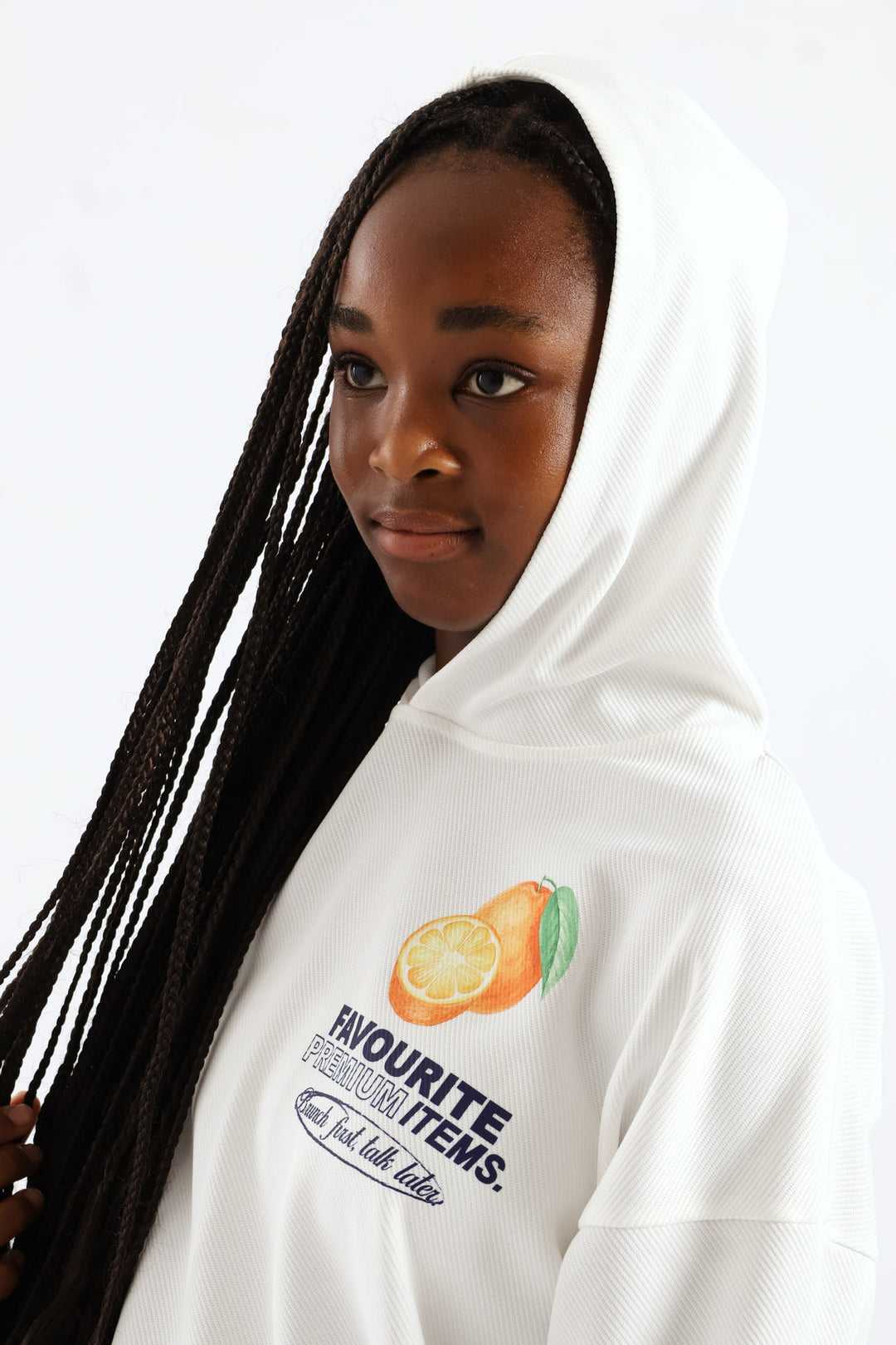 Girls Weekend Favs Fleece Hoody - Cream