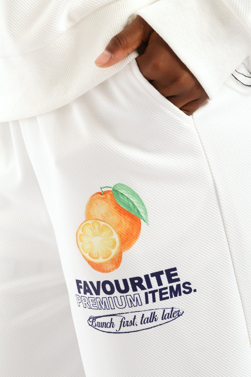 Girls Weekend Favs Baggy Wideleg Pant - Cream