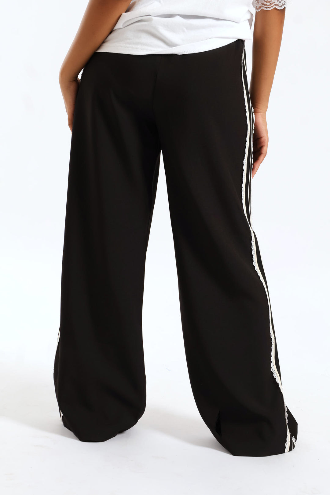 Girls Dside Tape Drawcord Pants - Black