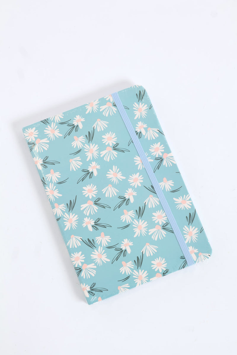 Daisy Print 80 Page Notebook - Aqua