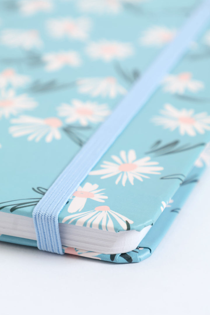 Daisy Print 80 Page Notebook - Aqua