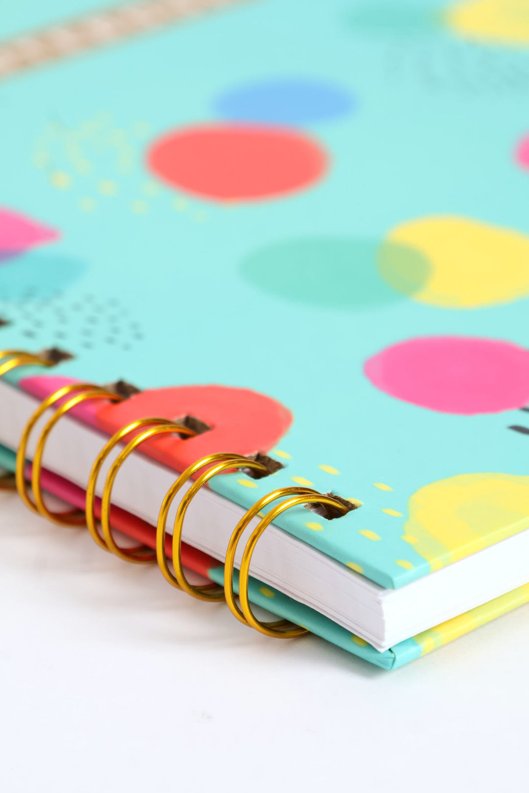Spot Print 80 Page Ring Binder - Aqua