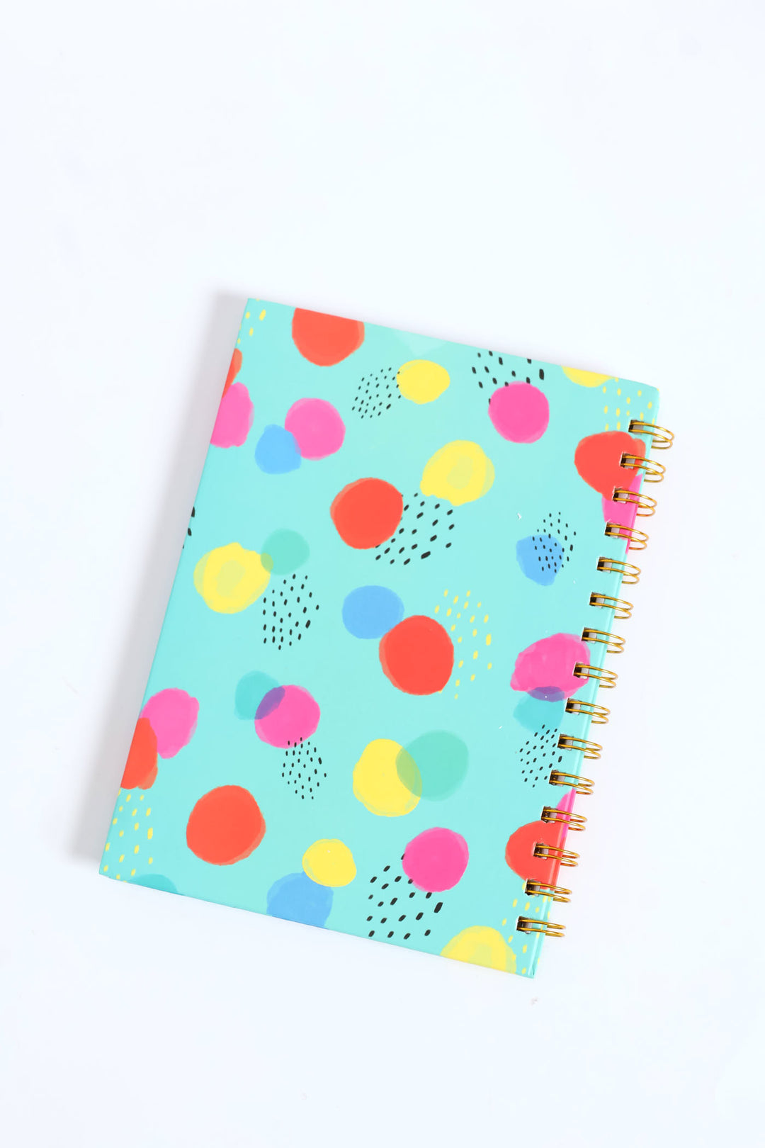 Spot Print 80 Page Ring Binder - Aqua