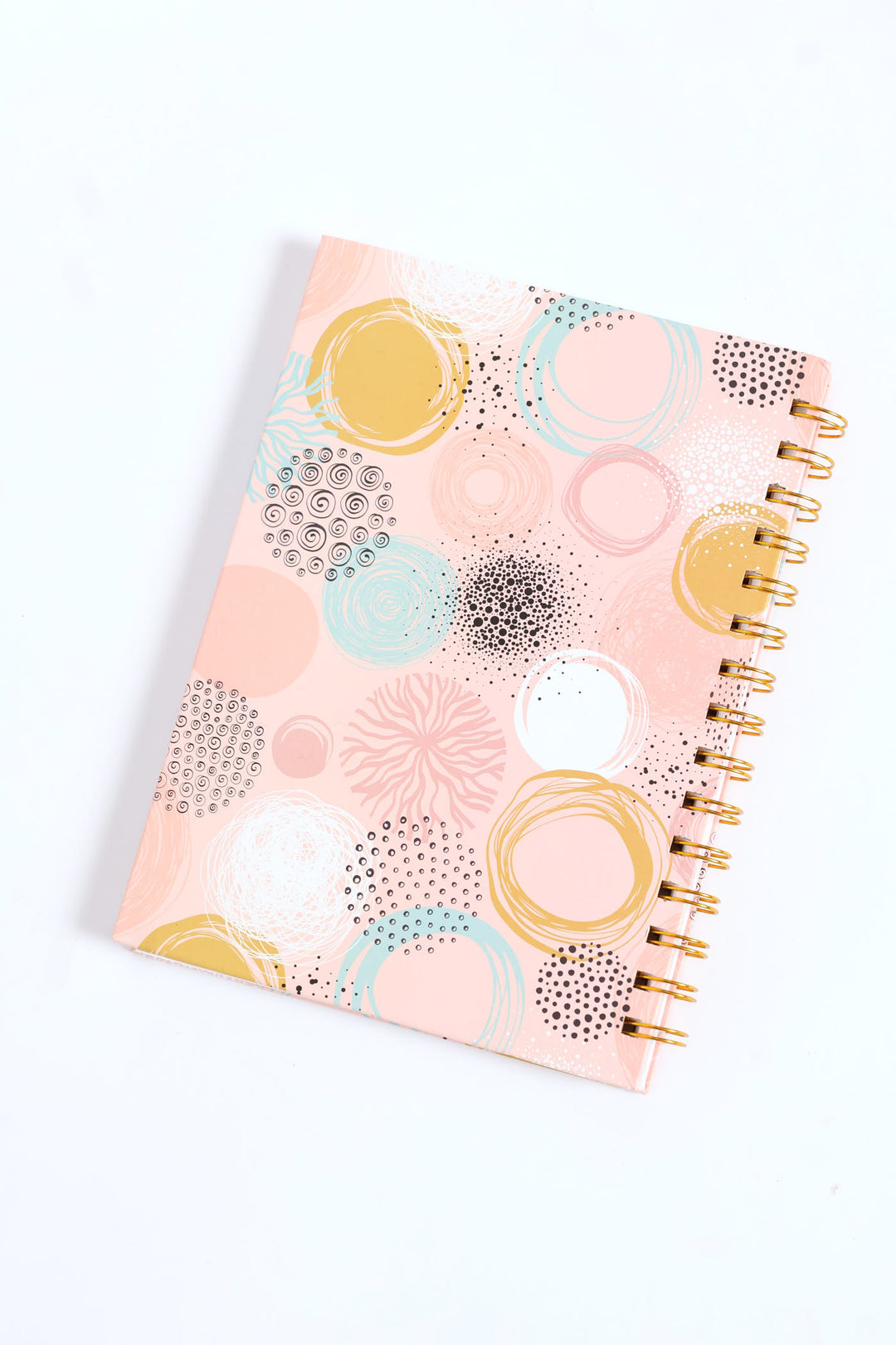 Circular Print 80 Page Ring Binder - Light Pink