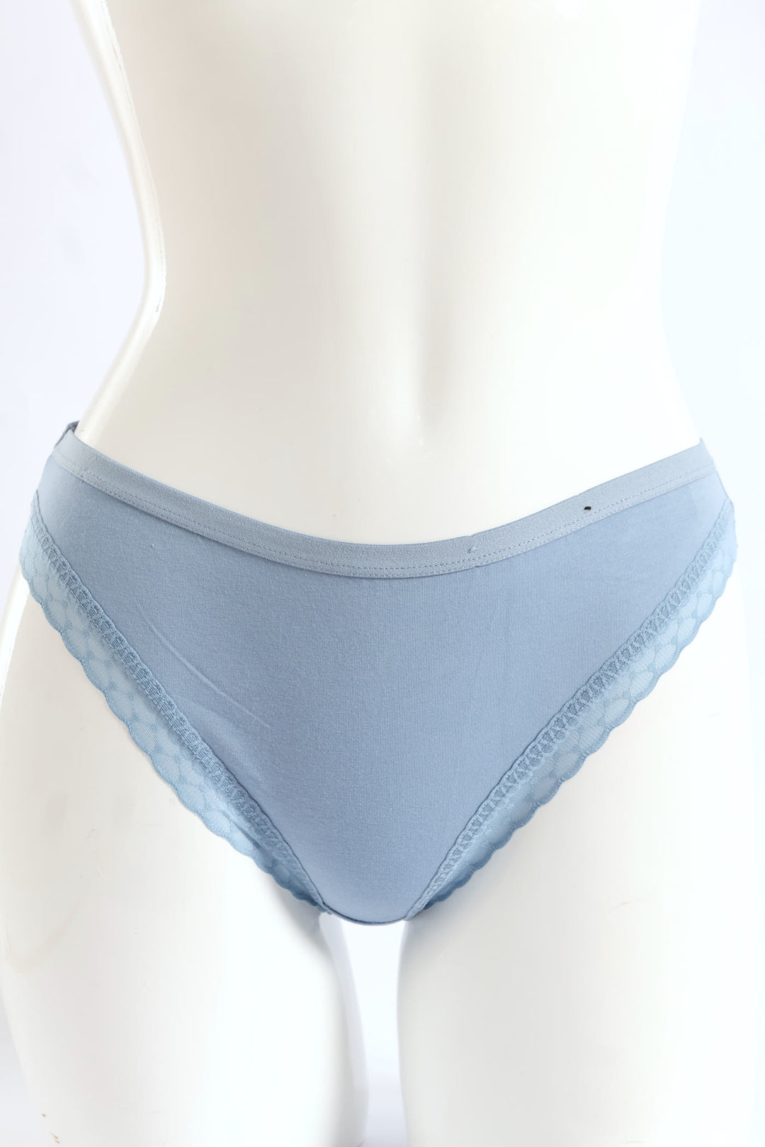 3 Pack Cotton Brazilian Panties - Blues/Grey Melange