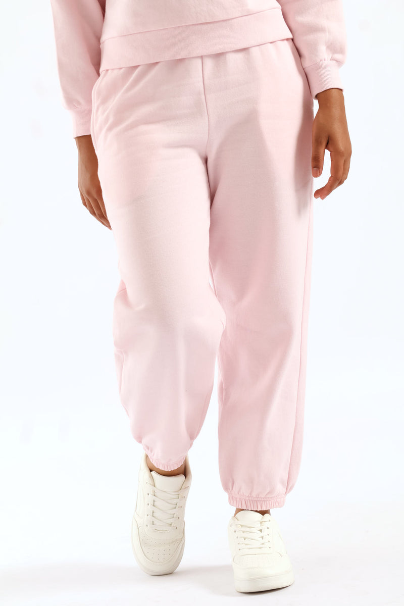Girls Fleece Jogger -Dusty Pink