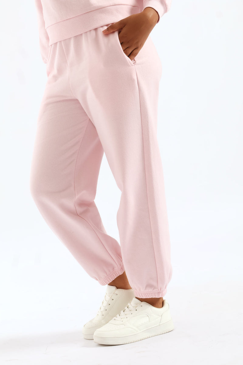 Girls Fleece Jogger -Dusty Pink