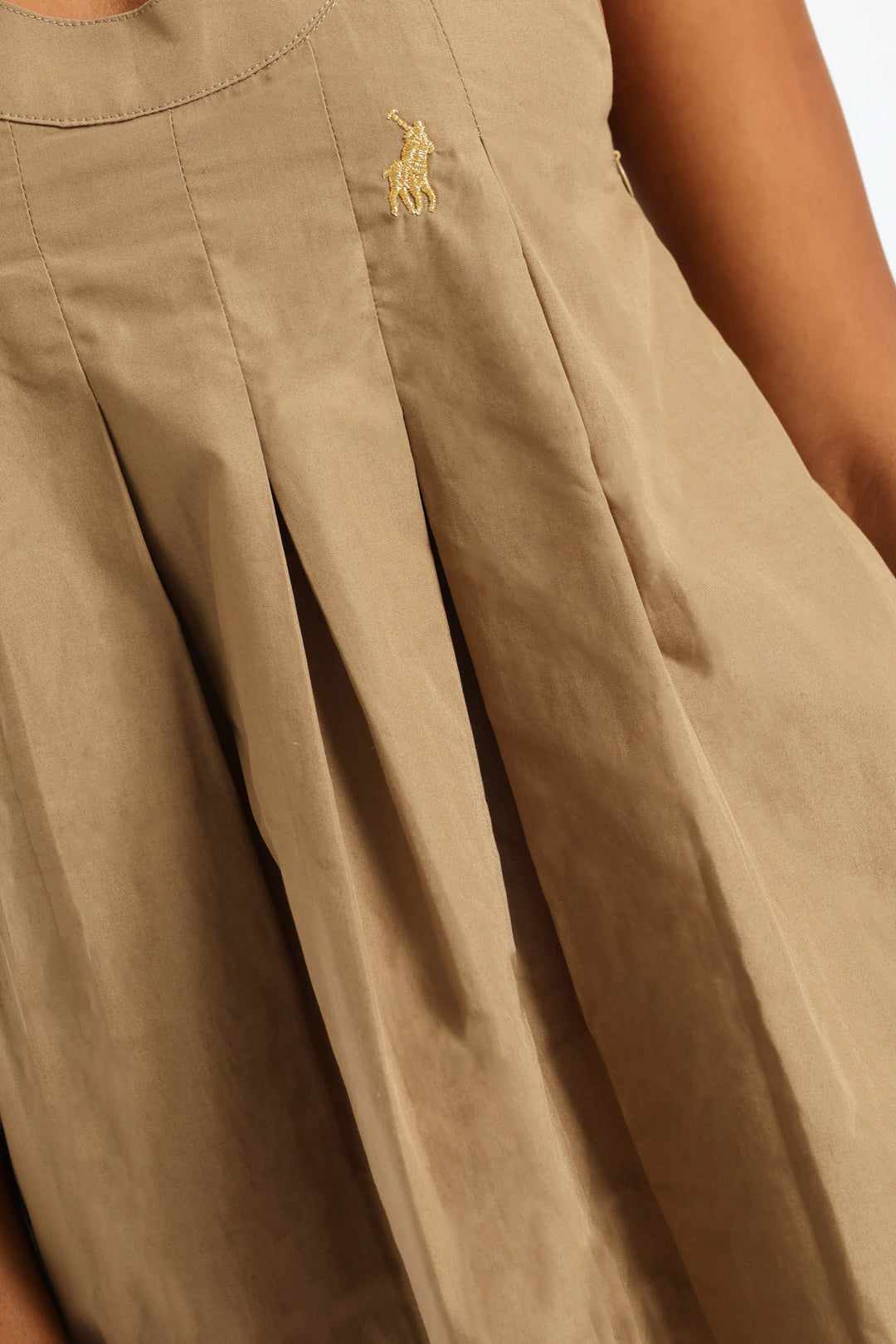 Girls Mila Pinafore Dress - Taupe