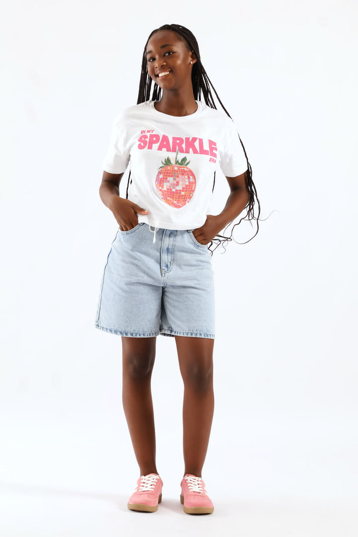 Girls Bermuda Classic Short - Mid Blue