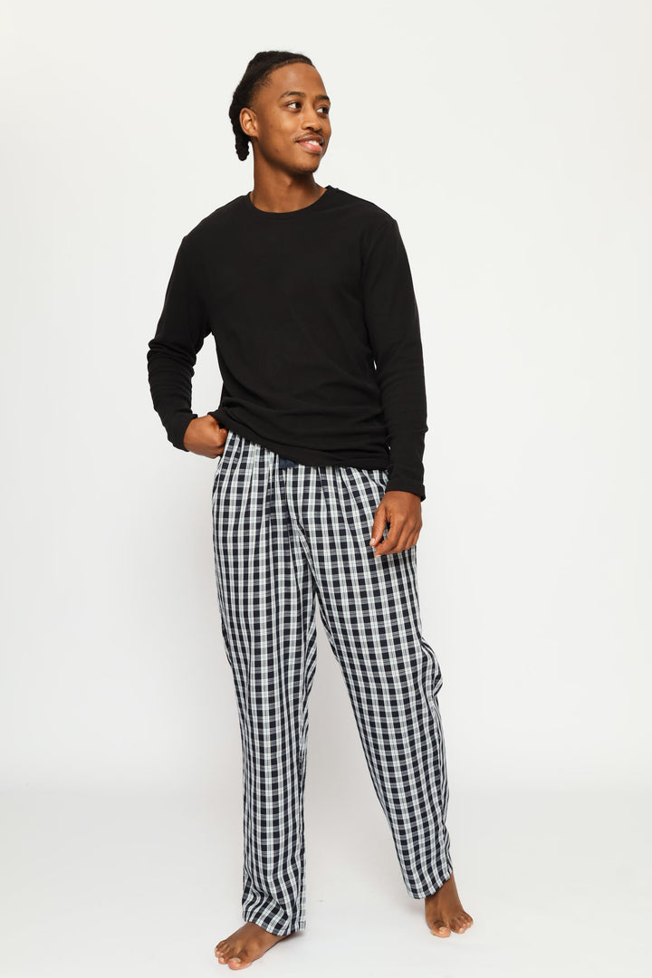 Long Sleeve Interlock Sleep Top - Black