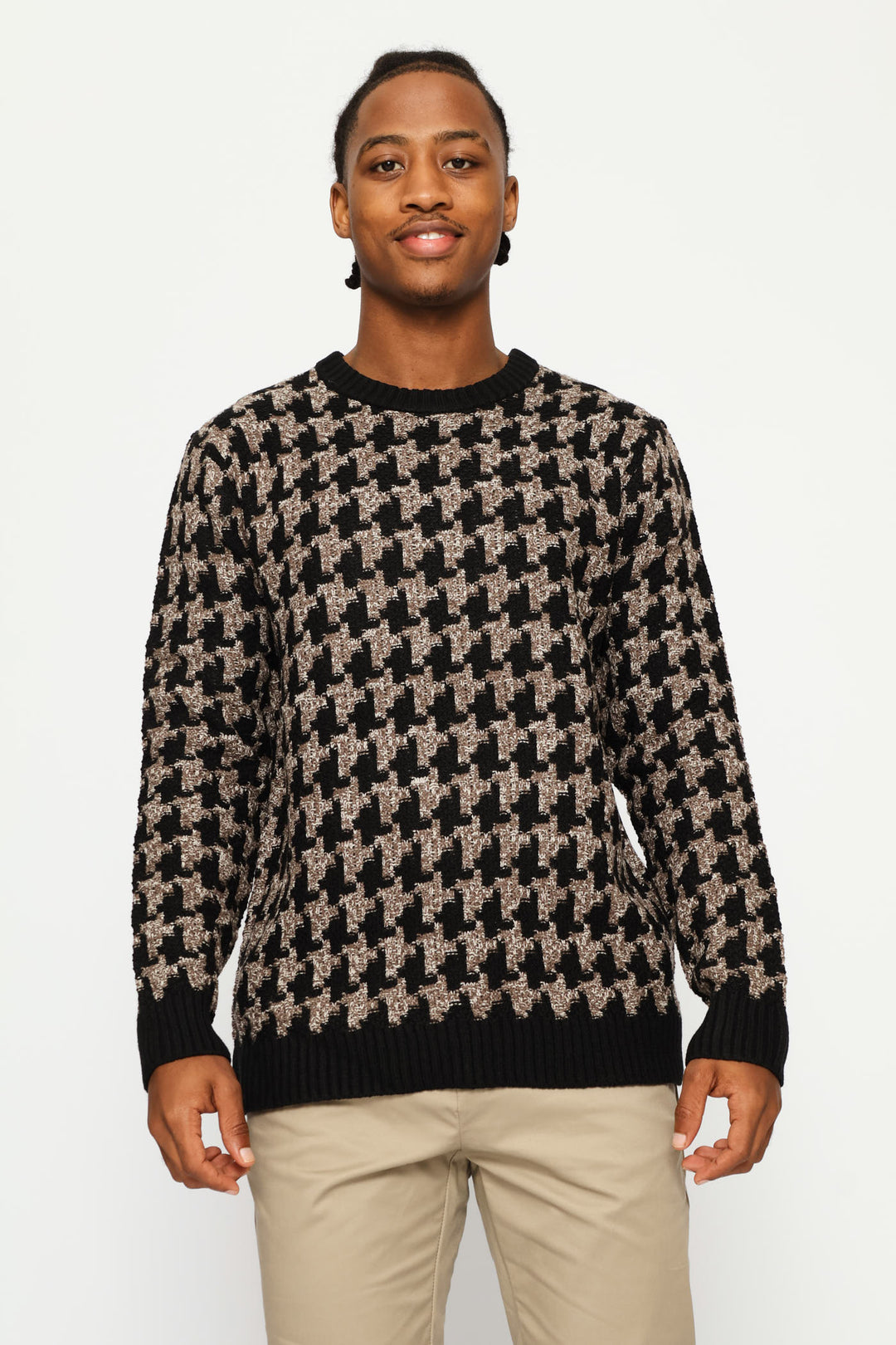 Houndstooth Knitwear - Black