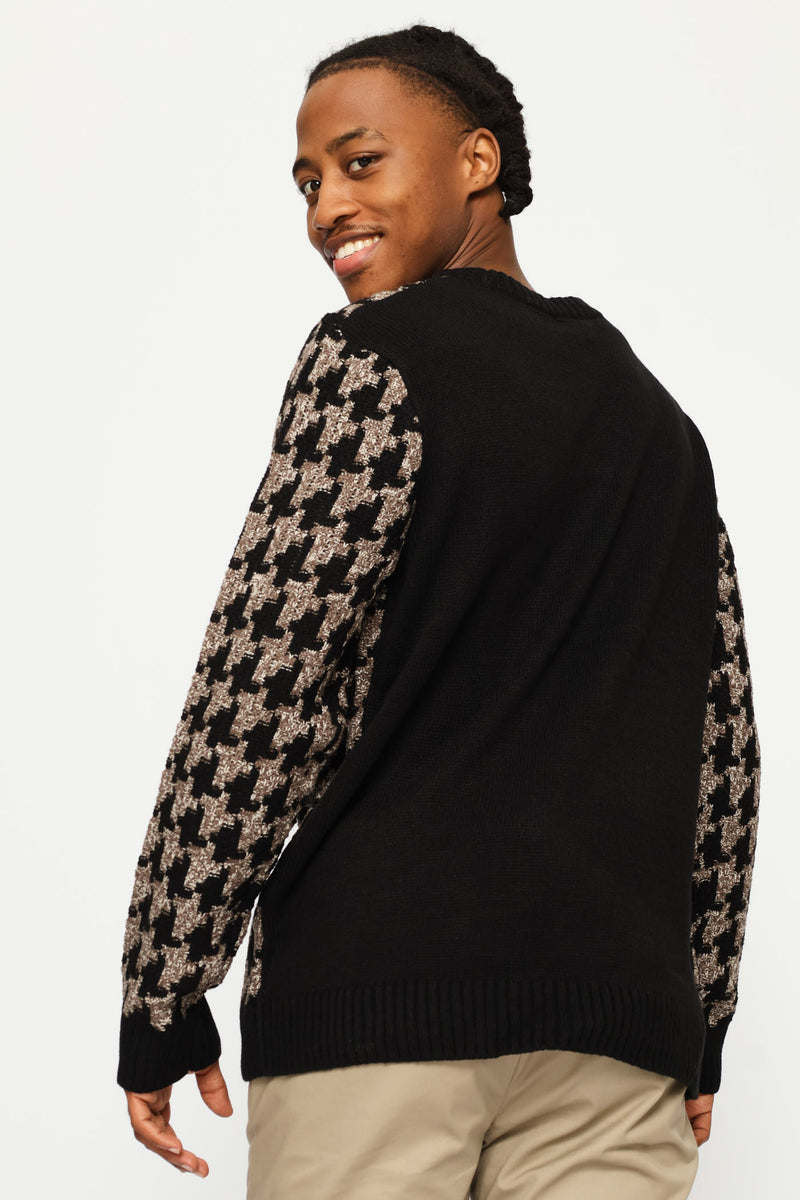 Houndstooth Knitwear - Black