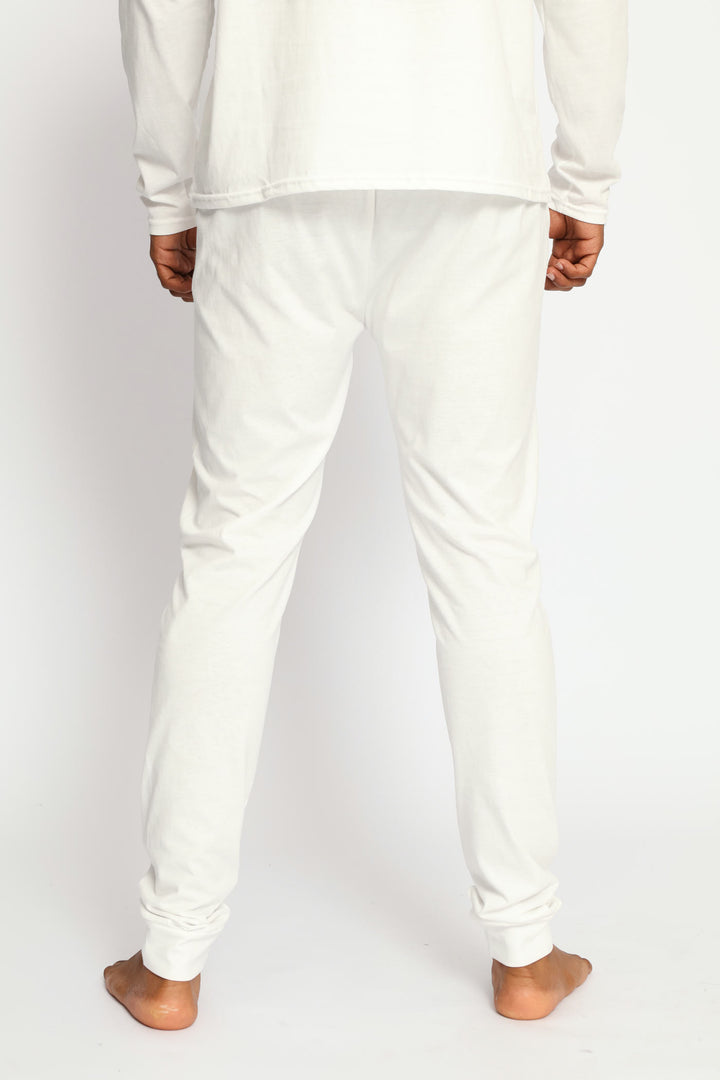 Winter Long John Cotton Thermal - White