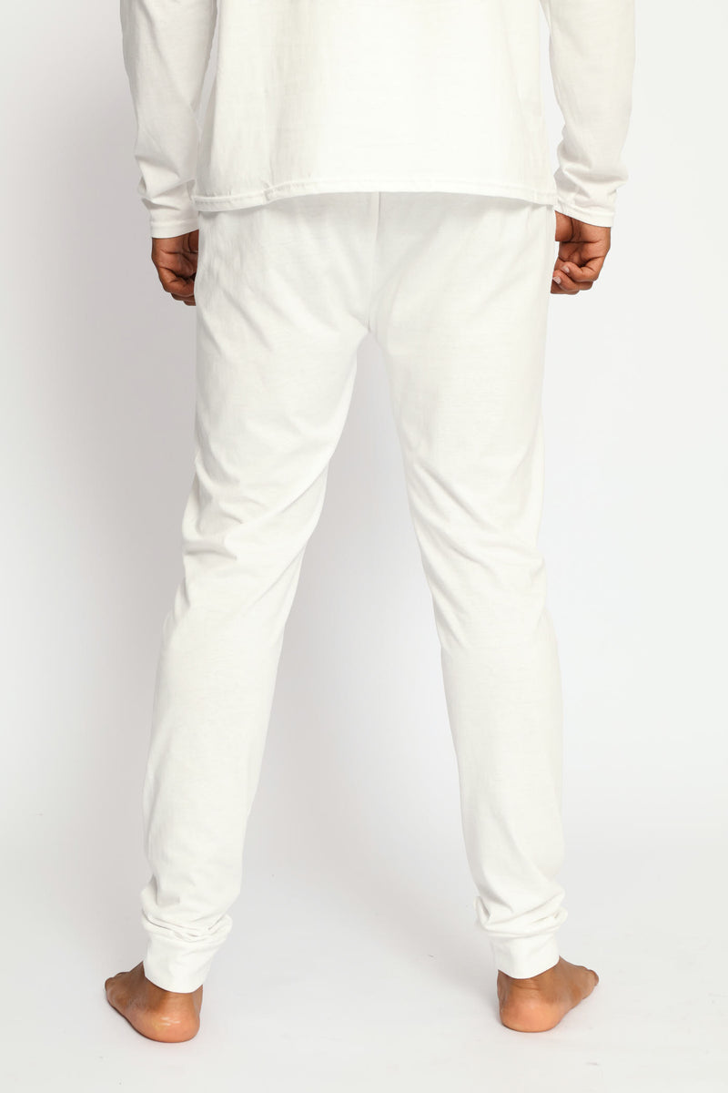 Winter Long John Cotton Thermal - White