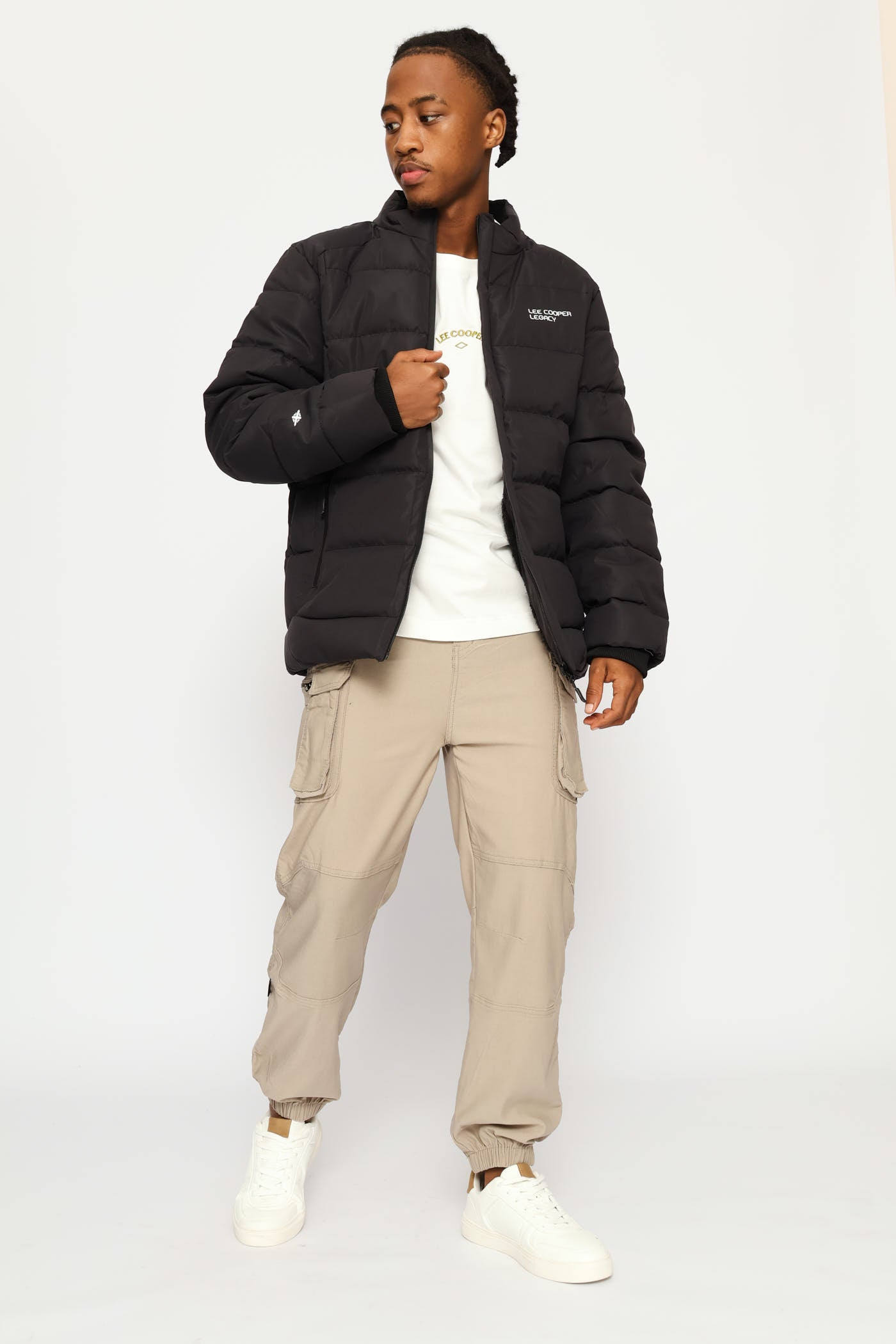 Mens Noam Fur Lined Puffer Jacket - Black – Edgars