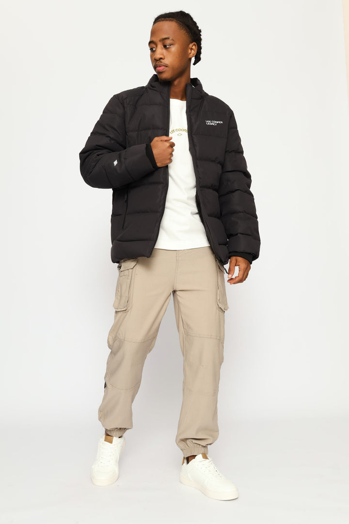 Noam Fur Lined Puffer Jacket - Black