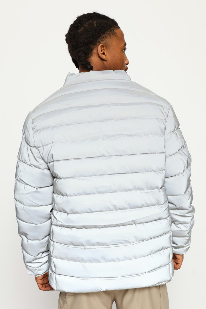 Billy Fur Lined Puffer Jacket - Silver