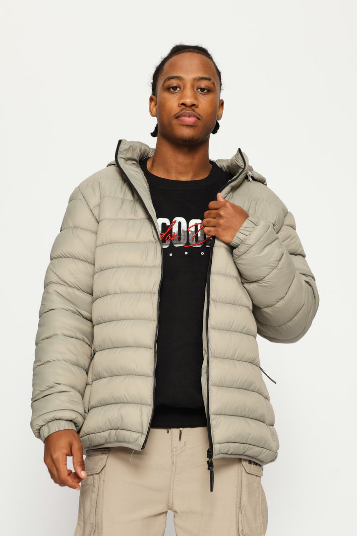 Billy Fur Lined Puffer Jacket - Grey