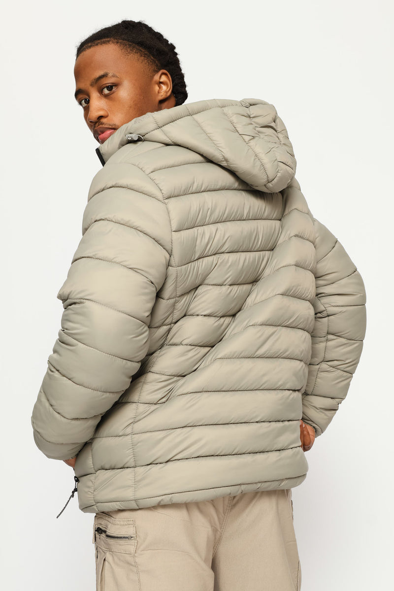 Billy Fur Lined Puffer Jacket - Grey