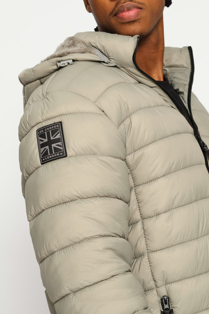 Billy Fur Lined Puffer Jacket - Grey