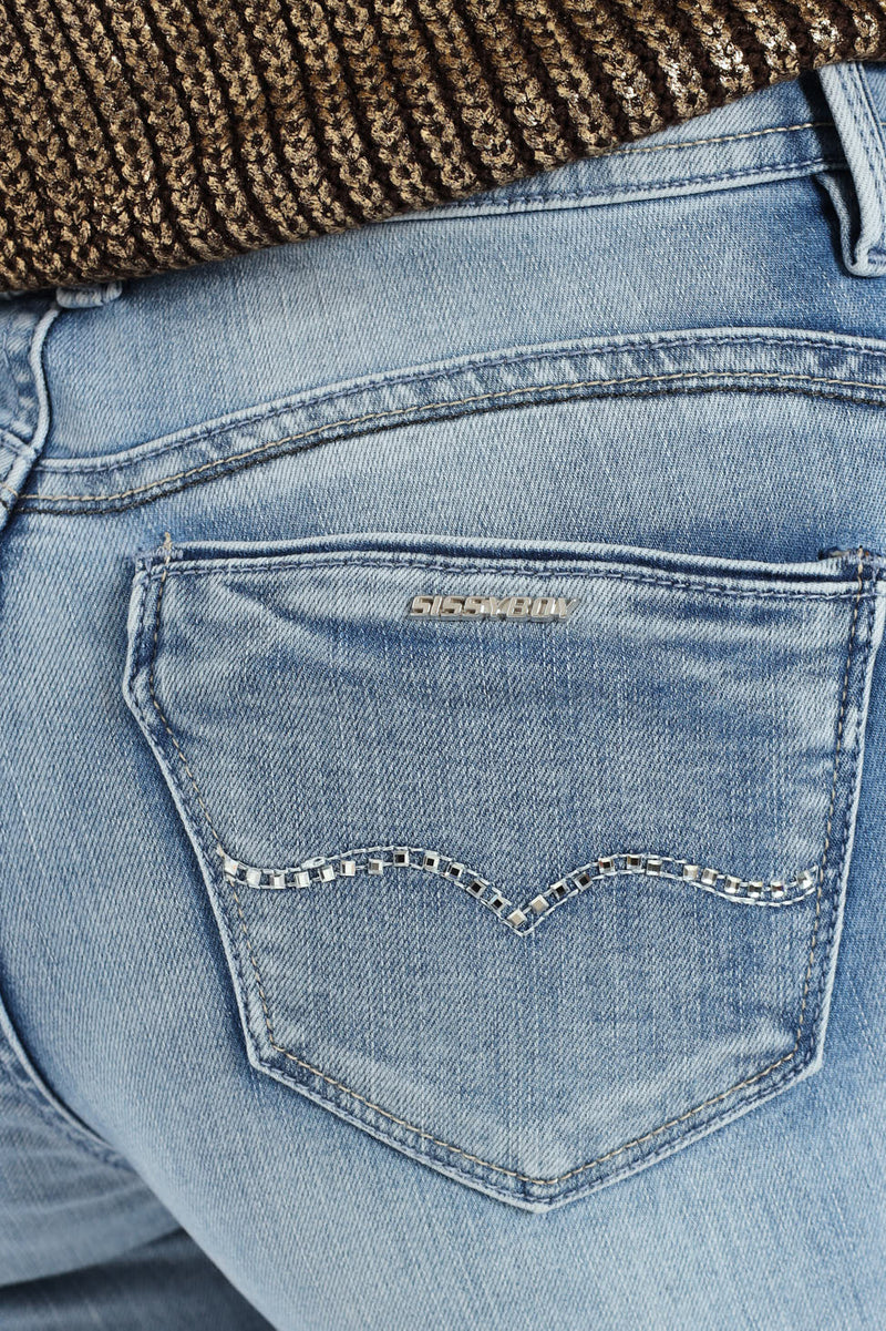 Zoey Mid-Waist Basic Skinny Denim - Light Wash