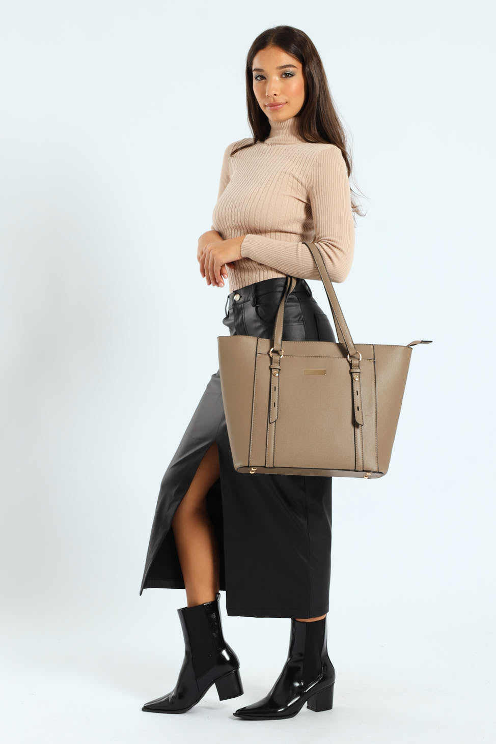 Gold Ring Text Shopper Bag