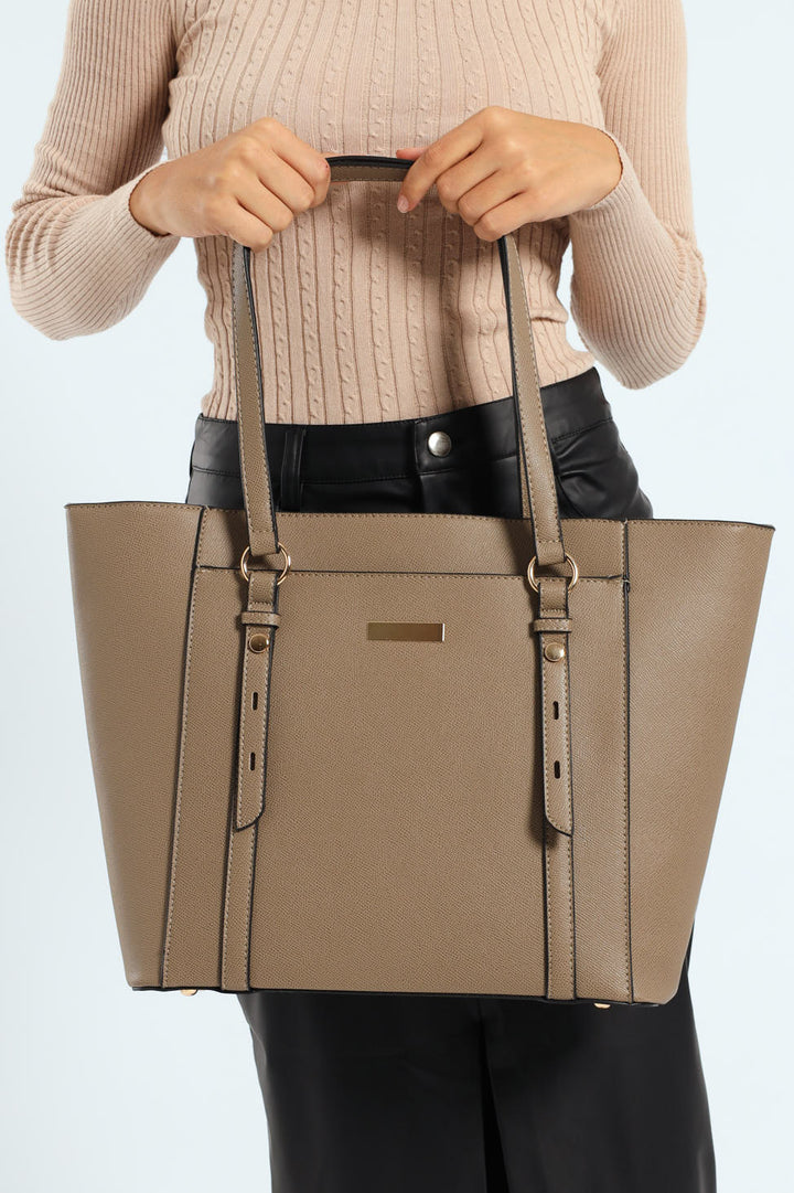 Gold Ring Text Shopper Bag